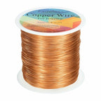 HARFINGTON Wire 328ft Length 26 Gauge Copper Craft Jewelry Wrapping Wire Tarnish Resistant Beading for Jewelry Making Supplies Crafting, Rose Gold - color: Rose Gold