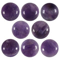 moonsix 10PCS Round Amethyst Cabochons Flatback CAB Gemstone Beads Crystal Flat Stone for DIY Craft Jewelry Making, 16mm - color: purple, size: 16mm