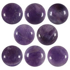 moonsix 10PCS Round Amethyst Cabochons Flatback CAB Gemstone Beads Crystal Flat Stone for DIY Craft Jewelry Making, 16mm - color: purple, size: 16mm