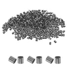 uxcell 500 Pcs Tube Crimp Beads, 2x2mm Copper Crimp Beads End Stopper Beads Tiny Loose Spacer Beads for Earrings Necklaces Bracelets Pendant DIY Crafts, Black - color: Black, size: 1.6 mm