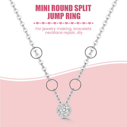 500 Pcs Double Open Jump Rings Kit, Zinc Alloy Mini Round Split Craft Jump Keychains Key Ring with Double Loops Connectors for Jewelry Making, Bracelets, Necklace, DIY (5, 6, 8, 10, 12mm) - color: Gunmetal Black