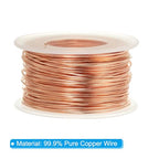 PATIKIL 150.92 Feet Solid Bare Copper Wire,20 Gauge 99.9% Pure Copper Wire 0.8mm Soft Beading Wire Metal Plant Stem Ties for Jewelry Craft (46m) - size: 0.8mm x 150.92ft