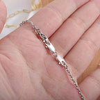 925 Sterling Silver Double Lobster Clasp Bracelet Extender Necklace Clasps and Closures Sterling Silver Bracelet Extension Clasps for Jewelry Making（2pcs） - color: C-White Gold