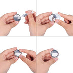 FASHEWELRY 10 Sets Stainless Steel Flat Round Bezel Pendant Trays with Half Round Glass Cabochon Clear Dome for DIY Jewelry Making - color: 16mm-10 Sets
