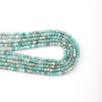 Faceted Natural Blue Amazonite 2-3mm Cube Square Loose Beads Gemstone Small Loose Beads Healing Crystal Energy Stone for DIY Jewelry Making 15" - color: Blue Amazonite