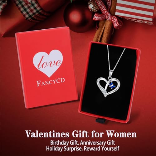 Forever Connected Mother & Son Necklace – Heart Pendant Gift for Mom, Sterling Silver Jewelry for Mother's Day or Birthday - style: Love D