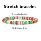 12pcs Friendship Bracelets Beaded Bracelets Heishi Bracelet Cute Bracelets Stack Vinyl Clay Disc Bead Surfer Stretch Summer Beach Bracelets For Women Preppy Bracelets - color: B-color 9