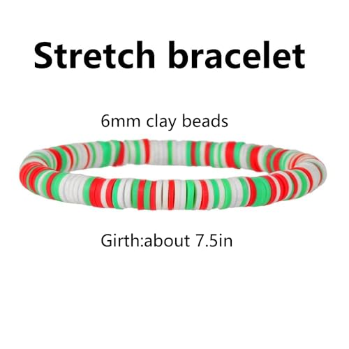 12pcs Friendship Bracelets Beaded Bracelets Heishi Bracelet Cute Bracelets Stack Vinyl Clay Disc Bead Surfer Stretch Summer Beach Bracelets For Women Preppy Bracelets - color: B-color 9