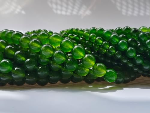 Stone Beads 6mm 140pcs Green Chalcedony Beads Round Loose Gemstones Beads for Bracelet Necklace Jewelry Making (6mm, 60634 Green Chalcedony) - color: Green Chalcedony Beads, size: 6mm