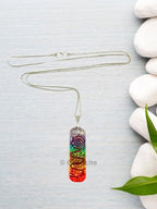 Crystal Necklace Pendant for Women Men - Orgone Necklace Pendant of Healing Crystal for Protection-Spiritual Jewelry - color: Chakra Onyx