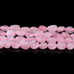 HAAMIIQII Natural Rose Quartz Crystal Pebble Stone 5-8mm Small Irregular Freeform Tumbled Loose Gemstone Beads for Jewelry Making Strand 15 Inch (45-50pcs) - color: Rose Quartz