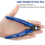 YEGEOOE Wire Cutters, 5Pack 170 Micro Precision Wire Flush cutters Mini Nippers Shear Cutters Wire Snips Small Side Cutters for Electronics