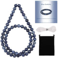 Stone Beads, 60pcs Blue Sodalite, 6mm Round Loose Beads for Jewelry Making, Bracelets, with Bag, String & Card - color: Blue Sodalite Beads, size: 6mm
