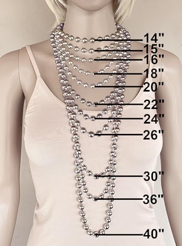 DragonWeave Jewelry 9.5mm Extra Large Silver Steel Ball Chain Mens Necklace Extra Durable Color Protect Finish ANY LENGTH