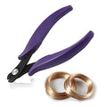 5.5 Inches Memory Wire Cutter for Jewelry Making - Bracelet Making Kit With 200 KC Gold Loops - Beading Wire Jewelry Cuff - color: Kc Gold