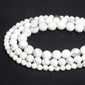 60pcs 6mm Matte Howlite Beads Natural Gemstone Beads Round Loose Beads for Jewelry Making - color: Matte Howlite, size: 6mm