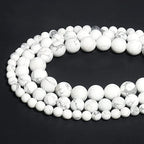 45pcs 8mm Matte Howlite Beads Natural Gemstone Beads Round Loose Beads for Jewelry Making - color: Matte Howlite, size: 8mm