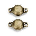 Brass Made Round Magnetic Clasps Stronger Magnetic Closure for Necklace Bracelet and Chain Keep Your Jewelry Secure 10 Sets/lot - size: 8mmX14mm & Antique Bronze Tone