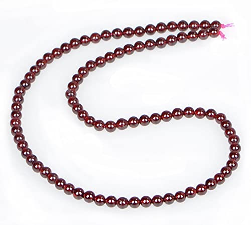 AD Beads Natural Gemstone Round Loose Beads 15" for Bracelet Necklace Earrings Jwelery Making Crafts DIY (4mm, Dark Red Garnet) - color: Dark Red Garnet, size: 4mm