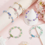 SUNNYCLUE 1 Box 236pcs DIY 6 Sets Ball Bracelet Making Kit Dance Charms Bulk Dancer Shoes Dress Theme Polymer Clay Rhinestone Disco Ballet Imitation Pearl Beads for Jewelry Making Starters Supplies - style: Dance 2