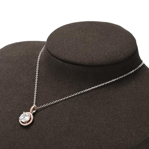 Microfiber Jewelry Bust Display Necklace Pendant Stand for Showcase (Brown) - color: Brown
