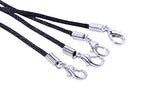KONMAY 50pcs Black Satin Silk Necklace Cord 2.0mm/18'' with 2'' Extension Chain Lead&Nickel Free - color: Black