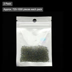 Iridescent Glass Tiny Bubble Beads, 0.4-3mm 20g No Hole Micro Mini Round Gray Water Droplets Beads - Applications: for Resin Filler, Nail Art, Dollhouse Bath Tub, 2-Pieces - color: Gray, size: φ0.4-3mm