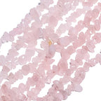 30in Rose Quartz Natural Chip Stone Beads 5-8mm About 230pcs, Irregular Drilled Light Pink Bead for Bracelets Jewelry Making Supplies for Adults, DIY Crafts. - color: Rose Quartz