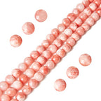 60pcs 6mm Pink White Jade Beads Natural Gemstone Beads Round Loose Beads for Jewelry Making - color: Pink White Jade, size: 6mm