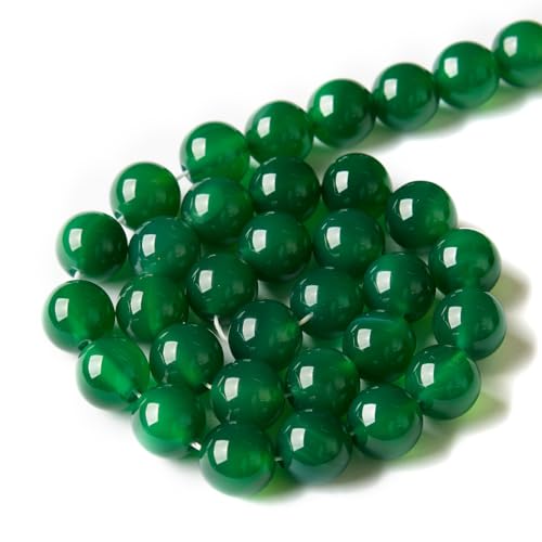 100pcs 6mm Green Agate Beads Natural Gemstone Beads Round Loose Beads for Jewelry Making - color: Green Agate, size: 6mm