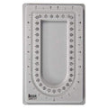 The Beadsmith Mini Bead Board, Grey Flocked, 16” U-Shaped Channel, 4 x 6.75 inches, Design Boards for Creating Bracelets, Necklaces and Other Jewelry - size: 16" - 1 Channel