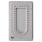 The Beadsmith Mini Bead Board, Grey Flocked, 16” U-Shaped Channel, 4 x 6.75 inches, Design Boards for Creating Bracelets, Necklaces and Other Jewelry - size: 16" - 1 Channel