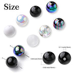 DanLingJewelry 100Pcs 15mm AB Color Round Beads White & Black Acrylic Beads Round Bubblegum Beads Bubble Beads for Jewelry Bracelet Making (MACR-CJ0001-45-CHH) - color: 100pcs - 15mm Round Ⅰ