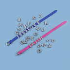 AUEAR, 36 Pack Silver 8mm Full Rhinestone Slide Charms Alloy Letter Crystal A-Z Alphabet with 0-9 Numbers for Bracelets Wristbands DIY Jewelry Making - color: Silver, size: 36 Pack