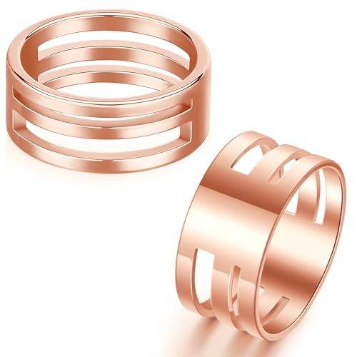 Hicarer 2 Pieces Jump Ring Opening Tools Opening Stainless Steel Jump Split Ring Opener Circle Tool for Jewelry Makers Craft Projects Supplies(Rose Gold) - color: Rose Gold