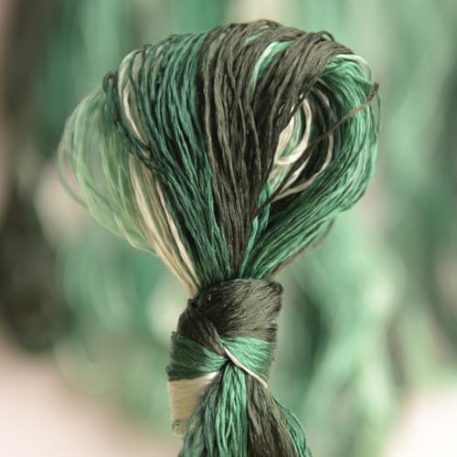 100% Nature Mulberry Handmade Embroidery Silk Thread Woven Jewelry Accessory Artificial Flowers Cross Stitch Floss DIY Sewing Kits 9 Gradient Colors 22m Each (34) - color: 34