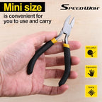 SPEEDWOX Diagonal Pliers Side Cutter Pliers 4 Inches Mini Fine Wire Cutting Plier Nippers Flush Cutter with Spring Micro Wire Cutters for Jewelry Making Crafts Beading Work - size: Diagonal Pliers