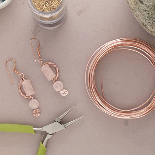 The Beadsmith Square Craft Wire - Medium Temper Beading Wire, Rose Gold Color, 18 Gauge, 4 Yards - color: Rose Gold, size: 18 Gauge, 4 Yard Coil