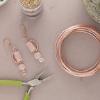The Beadsmith Square Craft Wire - Medium Temper Beading Wire, Rose Gold Color, 21 Gauge, 4 Yards - color: Rose Gold, size: 21 Gauge, 4 Yard Coil