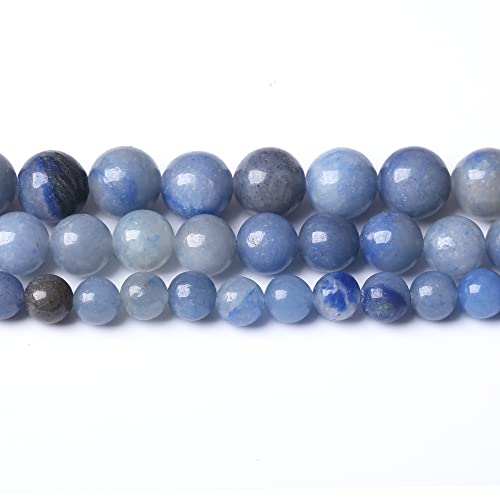 8MM Blue Aventurine Round Loose Beads Natural Gem Beads Crystal Energy Stone Beads for Jewelry Making DIY Bracelet Necklace - color: Blue Aventurine, size: 8MM