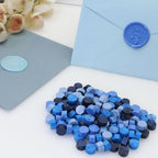 Sealling Wax Atopbb 250Pcs Blue Mix Sealing Wax Beads for WaxSeal Stamp, Blue WaxSeal Beads Set with 5 Colors Perfect for Gift Sealing, Letter WaxSealing (250, Blue Mix) - color: Blue Mix