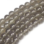 MJDCB 7A Natural Grey Agate Gemstone Round Stone Beads for Jewelry Making DIY Bracelet Necklace (6mm) - color: Gray Agate, size: 6mm