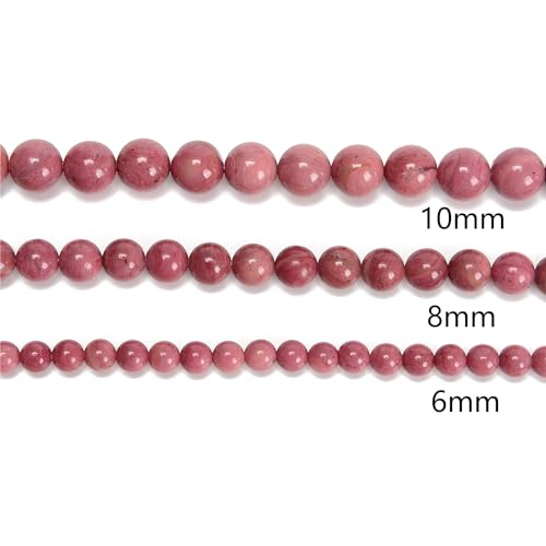 65Pcs 6mm Mahogany Stone Natural Round Loose Real Stone Beads Gemstone Genuine for DIY Hand Made Craft Jewelry Bracelet Earring Necklace String Making Energy Healing Power - color: Brown Mahogany Obsidian, size: 6mm