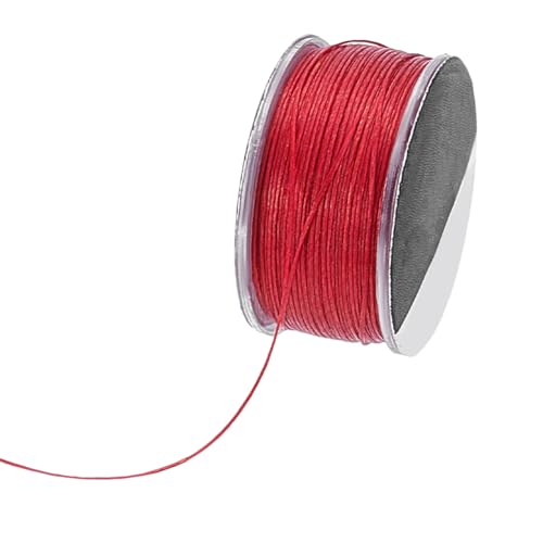 PH PandaHall 50yards Nylon Beading String Thread 0.2mm Thin Red Bracelet Cord Seed Bead Thread Sewing String for Chinese Knot Bracelet Jewelry Leather Stitching Beading Christmas Ornament - style: FireBrick