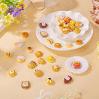 Craftdady Resin Plastic Miniature Food Snack Pendants Charms Ice Drink Juice Pendants Cute Bottle Fruit Keychain Charms Hang Ornament for DIY Craft Earring Bracelet Necklace Jewelry Making - color: Mixed Color Mixed Food Bread