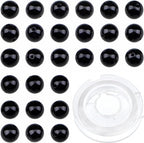 Bymitel 6mm Natural Onyx Black Agate Round Beads Gemstones Genuine with 210pcs DIY Jewelry Making Unisex (6mm 210pcs, Black Onyx) - color: Black Onyx, size: 6mm 210pcs