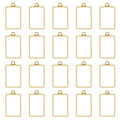 50pcs Open Bezels for Resin,Rectangle Open Frame Pendant Geometric Hollow Frame Pendant Resin Casting Frames Pendants with 1 Loop for Earrings, Necklace, Bracelet, Pressed Flower, DIY Crafts(K Gold) - color: K Gold;Rectangle;Style B
