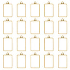 50pcs Open Bezels for Resin,Rectangle Open Frame Pendant Geometric Hollow Frame Pendant Resin Casting Frames Pendants with 1 Loop for Earrings, Necklace, Bracelet, Pressed Flower, DIY Crafts(K Gold) - color: K Gold;Rectangle;Style B