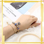Junkin 12 Pcs Snake Chain Charm Bracelet with Heart Lobster Clasp Extender Adjustable Christmas DIY Metal Bracelet Chain for Women Jewelry Making Gifts Supplies 7.87 Inches - color: Gold