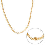 Barzel 18K Gold Plated Mariner Chain Necklace for Women, Flat Marina - Made in Brazil - color: 3.5MM Gold, size: 20 Inches